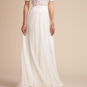BHLDN Wedding Hampton Skirt in Ivory (size 8)